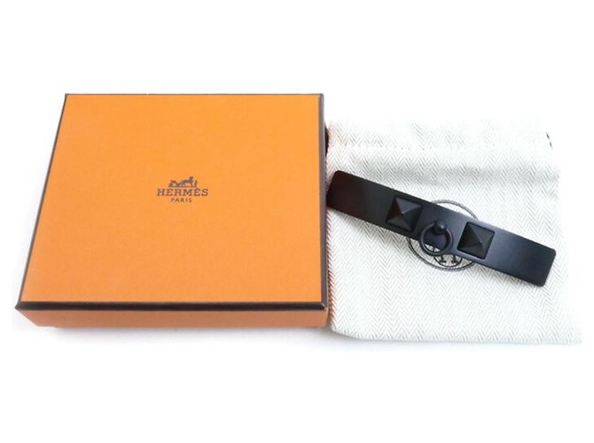 Hermès Fermaglio Medor GM in alluminio HERMES Nero - vista 5