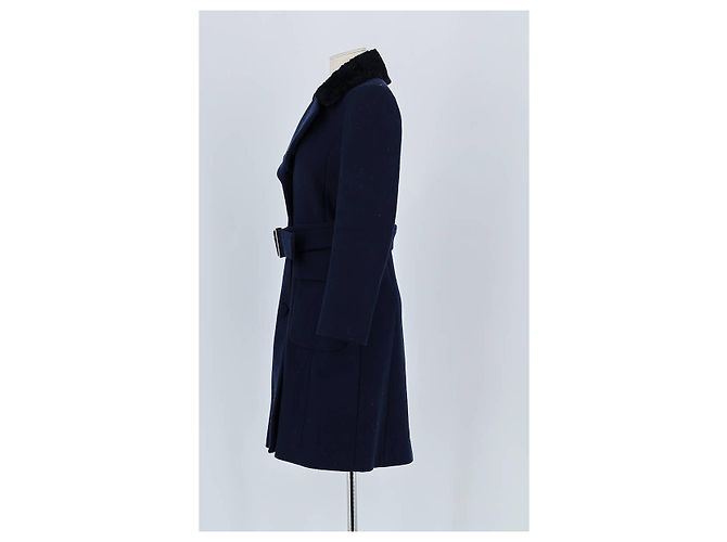 Claudie Pierlot Abrigo de lana azul marino - vista 5