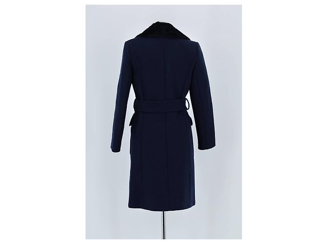 Claudie Pierlot Abrigo de lana azul marino - vista 6