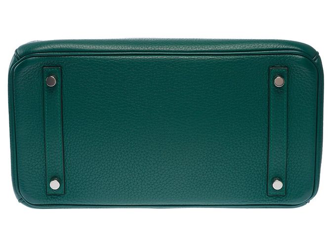 Hermès Borsa HERMES Birkin 30 in Pelle Verde - 103006 - vista 11