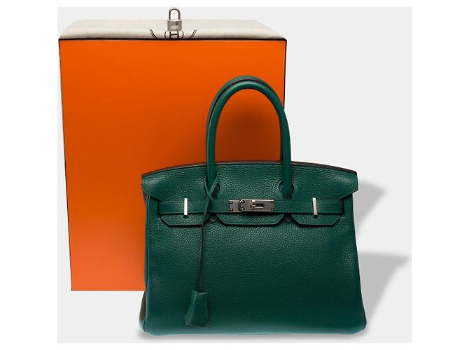 Hermès Borsa HERMES Birkin 30 in Pelle Verde - 103006 - vista 2