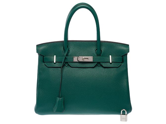 Hermès Borsa HERMES Birkin 30 in Pelle Verde - 103006 - vista 3