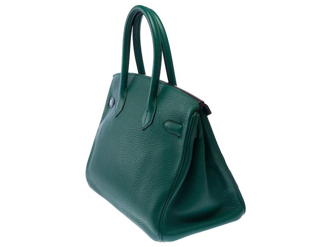 Hermès Borsa HERMES Birkin 30 in Pelle Verde - 103006 - vista 6