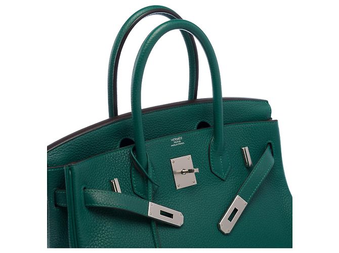 Hermès Borsa HERMES Birkin 30 in Pelle Verde - 103006 - vista 7