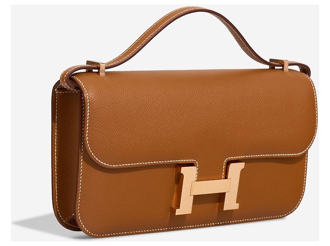 Hermès Borsa HERMES Constance in Pelle Dorata - 102972 D'oro - vista 3