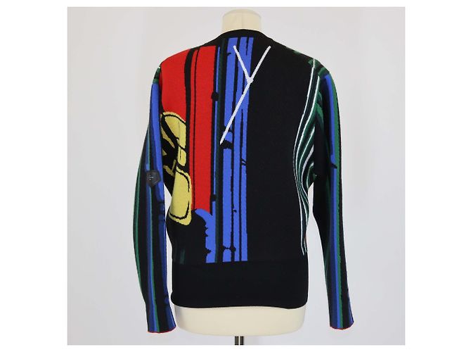Louis Vuitton Black Wool Blend Printed Long Sleeve Sweatshirt - view 3