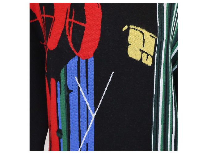 Louis Vuitton Black Wool Blend Printed Long Sleeve Sweatshirt - view 4