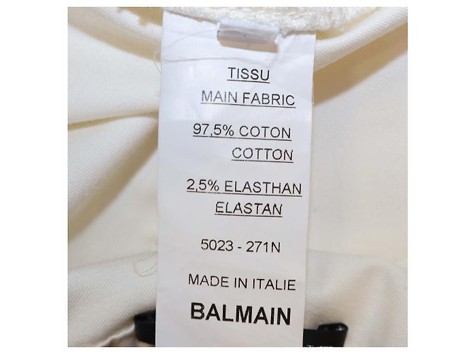 Calças de moletom em mistura de algodão creme com detalhes em zíper Balmain - vista 6