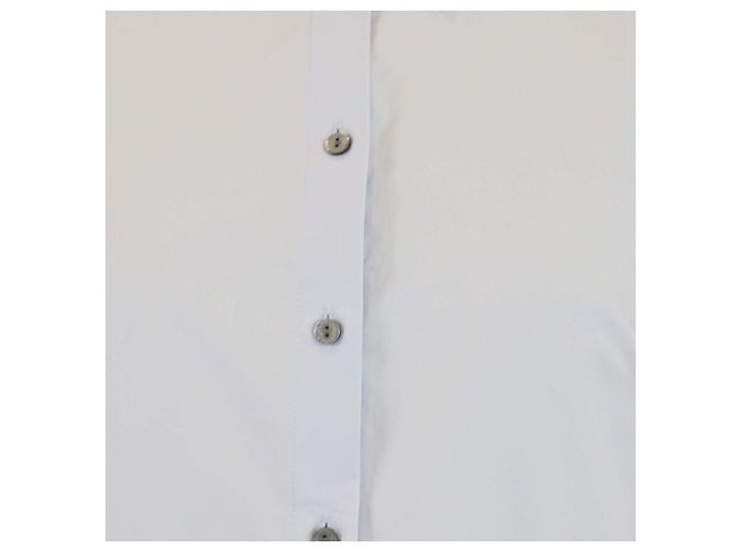 Camisa larga de popelina con logo de cuentas azul claro Karl Lagerfeld - vista 6