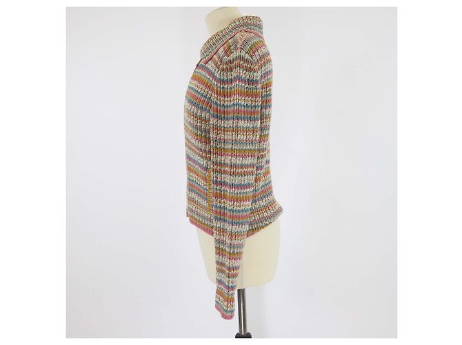 Giacca in cotone a coste multicolore con zip Chanel - vista 2