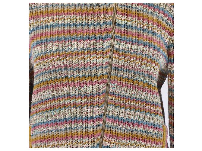 Giacca in cotone a coste multicolore con zip Chanel - vista 4