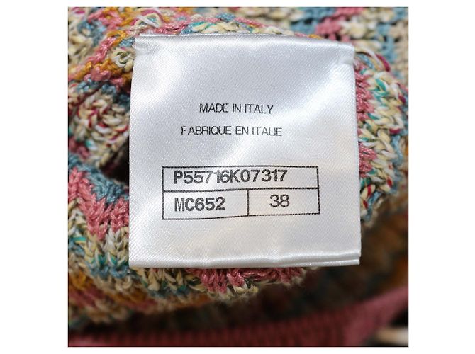 Giacca in cotone a coste multicolore con zip Chanel - vista 6
