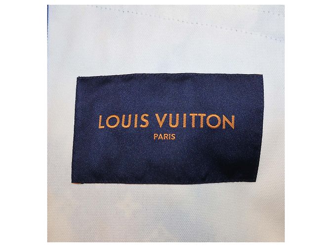 Louis Vuitton Blaue Monogramm Mischgewebe und Lederjacke - Ansicht 5