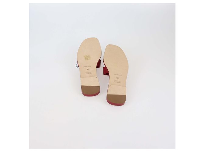 Sandali Oran Epsom Rosa Lampone di Hermès - vista 6