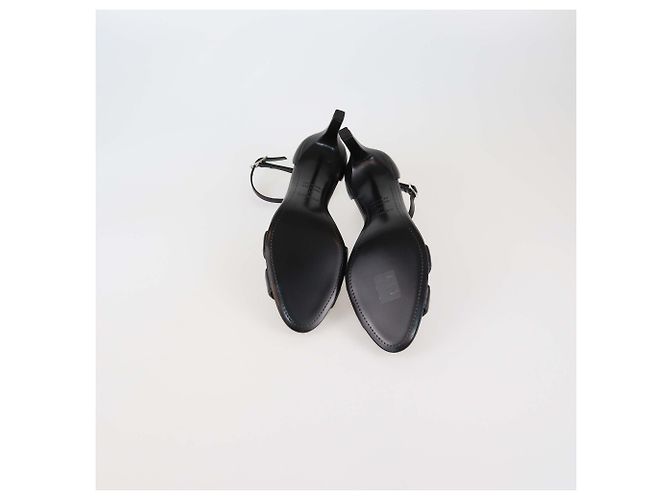 Sandali Premiere 70 in pelle nera Hermès - vista 6