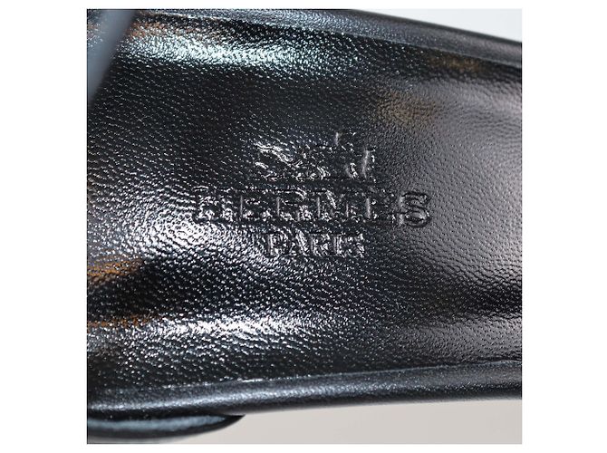 Sandali Premiere 70 in pelle nera Hermès - vista 7