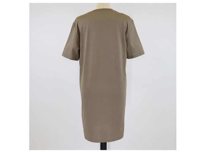 Hermès Vestido camiseta de algodón Hermes Gris Etoupe Efecto Caleidoscopio - vista 3
