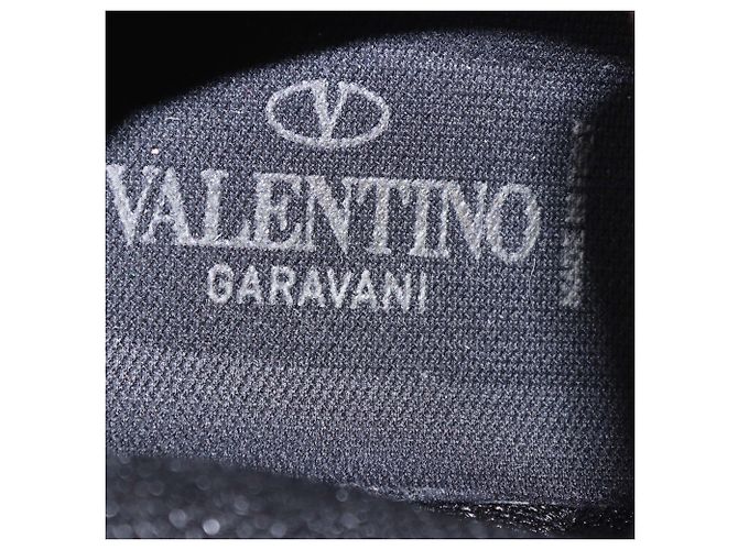 Sneakers Valentino Rockrunner in pelle e denim multicolore con stelle - vista 6