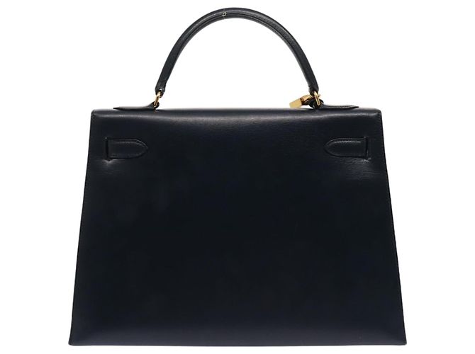 Hermès Hermes Kelly Black Box Calf with Gold Hardware 32 Marineblau - Ansicht 3