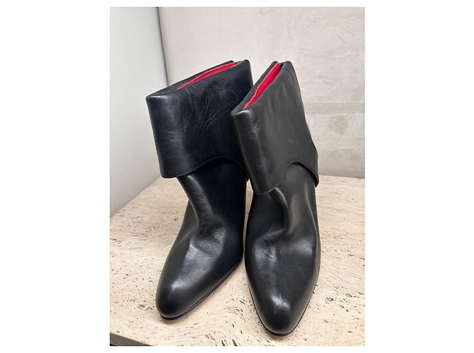 Stivaletti Manolo Blahnik in pelle nera Nero - vista 2