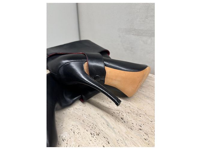 Stivaletti Manolo Blahnik in pelle nera Nero - vista 9