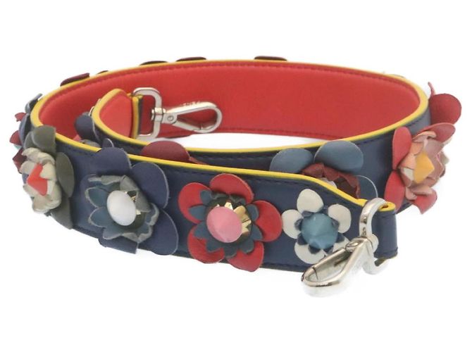 Fendi Flowerland Strap You Shoulder Strap Studded Leather - view 2