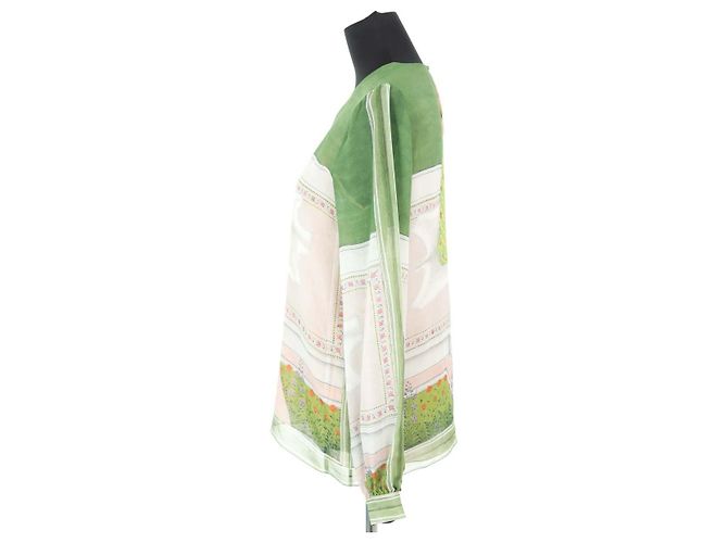 Giambattista Valli Grüne Seidenbluse - Ansicht 3