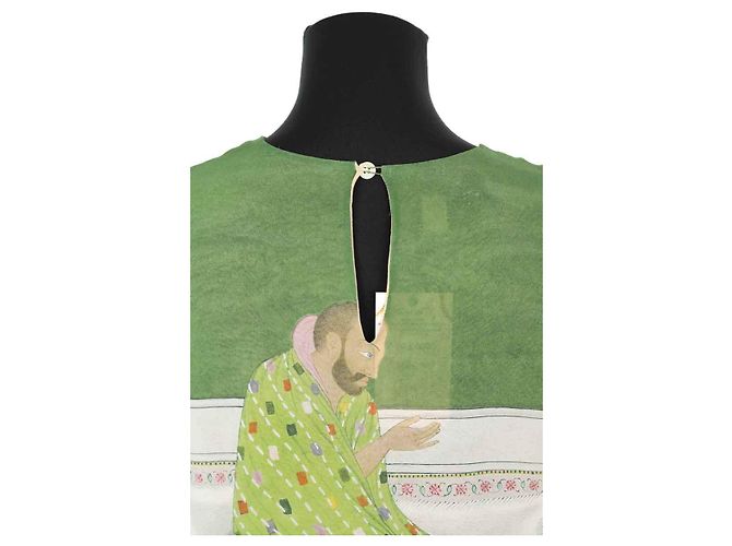 Giambattista Valli Grüne Seidenbluse - Ansicht 5