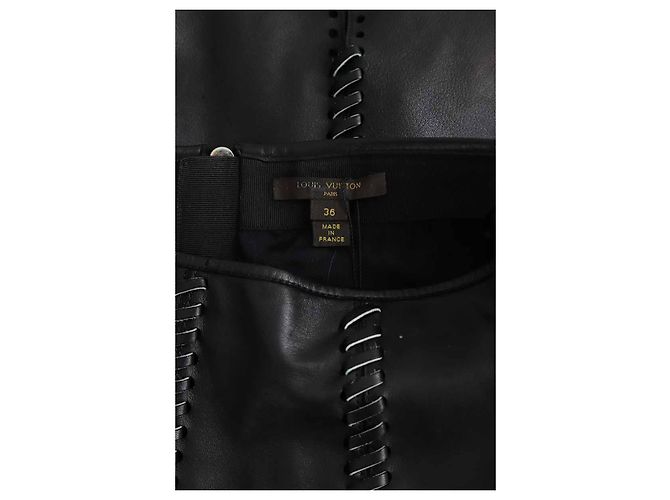 Louis Vuitton Schwarzer Lederrock - Ansicht 5