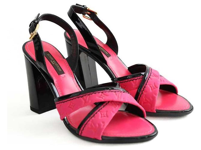 Louis Vuitton Rosa Leder-Absatzschuhe Pink - Ansicht 3