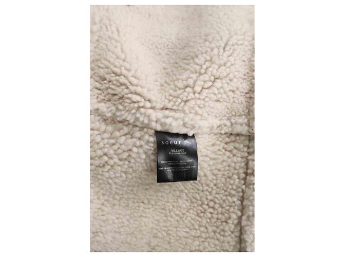 Soeur Brown leather sleeveless coat - view 6
