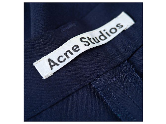 Acne Studios Milica Wool-Blend Pants Navy - view 6