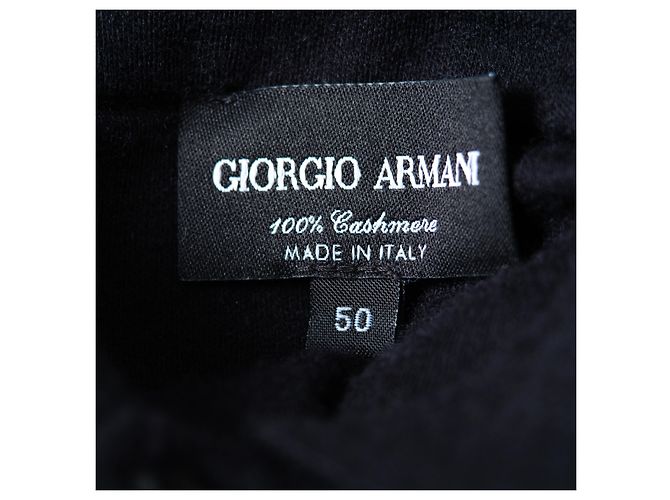 Navy Cashmere Polo von Giorgio Armani Schwarz - Ansicht 5
