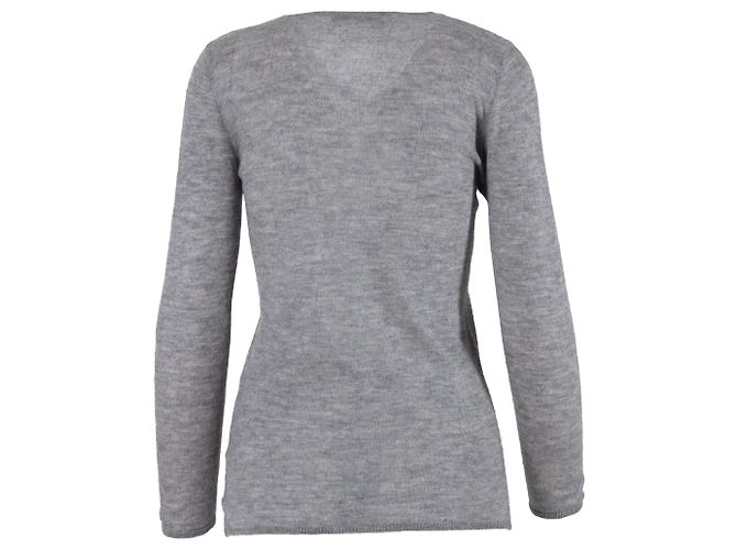 Grau Cashmere V-Ausschnitt Pullover von Brunello Cucinelli - Ansicht 3