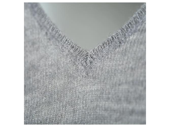 Grau Cashmere V-Ausschnitt Pullover von Brunello Cucinelli - Ansicht 6