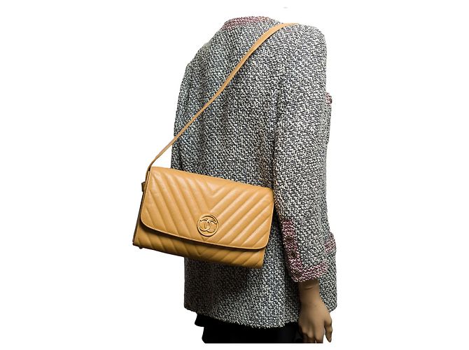 Borsa CHANEL in Pelle Beige - 103014 - vista 4
