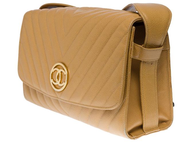 Borsa CHANEL in Pelle Beige - 103014 - vista 6