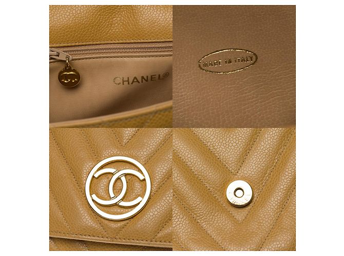 Borsa CHANEL in Pelle Beige - 103014 - vista 8