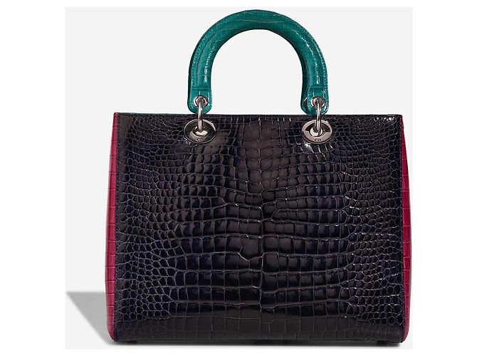 Borsa DIOR Lady Dior in Pelle Esotica Viola - 103013 Porpora - vista 2