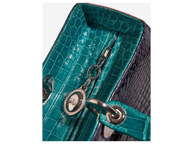 Borsa DIOR Lady Dior in Pelle Esotica Viola - 103013 Porpora - vista 5