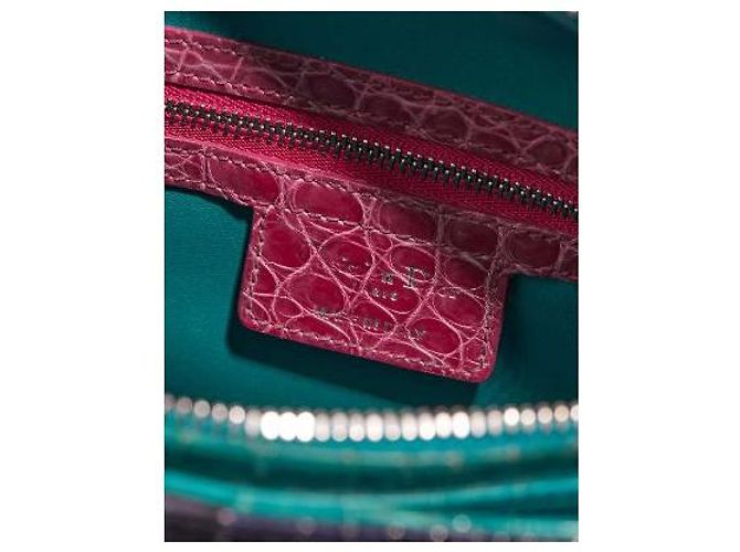Borsa DIOR Lady Dior in Pelle Esotica Viola - 103013 Porpora - vista 6
