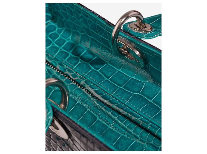 Borsa DIOR Lady Dior in Pelle Esotica Viola - 103013 Porpora - vista 9