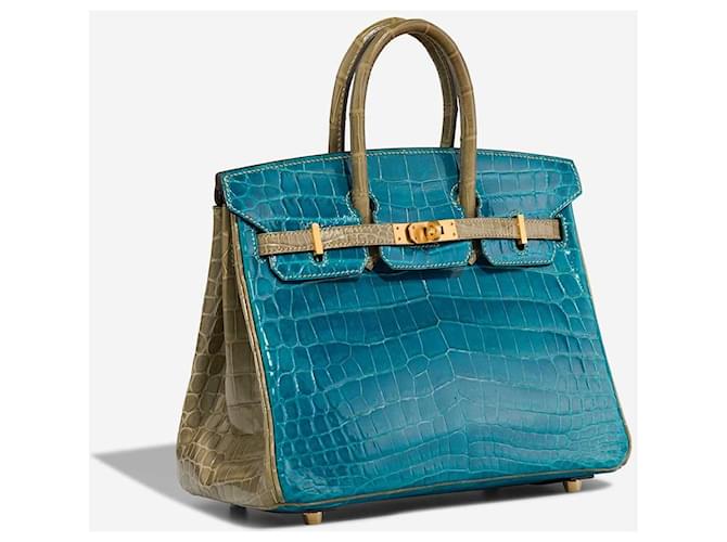 Hermès HERMES Birkin 25 Tasche aus exotischem Leder Grau - 102990 - Ansicht 2