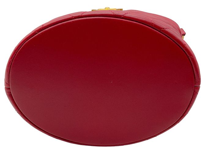 Borsa Bucket Boy in pelle di vitello trapuntata Chanel rossa / hardware dorato Rosso - vista 4