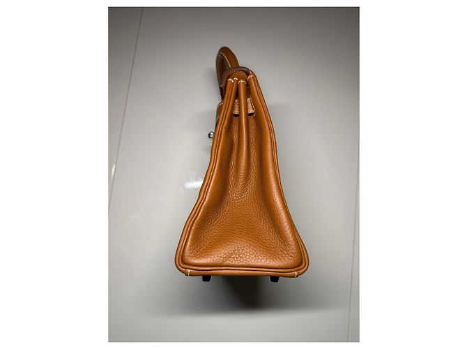 Hermès Kelly 28 Togo Gold Palladium Kamel - Ansicht 5
