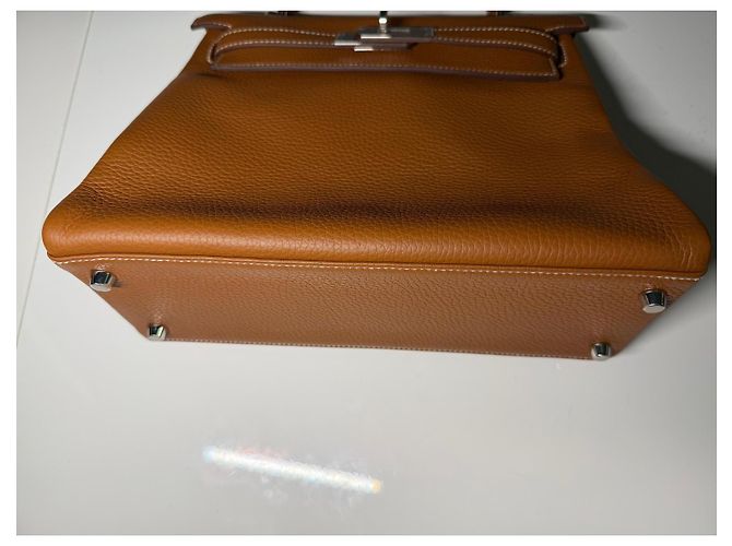 Hermès Kelly 28 Togo Gold Palladium Kamel - Ansicht 8
