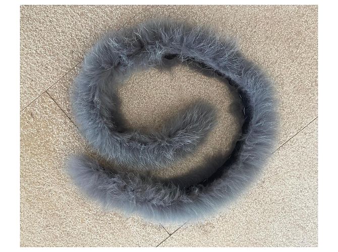 Autre Marque Parka o abrigo acolchado azul-gris con capucha en microfibra talla 38-40 - vista 10