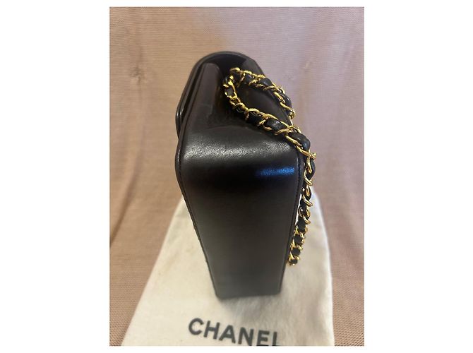 Borsa a mano Chanel Diana in pelle nera Nero - vista 6