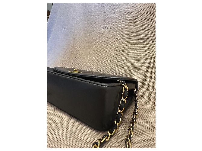 Borsa a mano Chanel Diana in pelle nera Nero - vista 7
