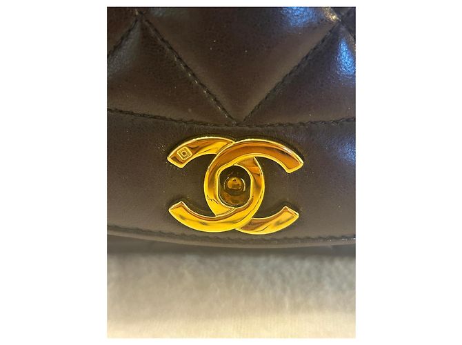 Borsa a mano Chanel Diana in pelle nera Nero - vista 8